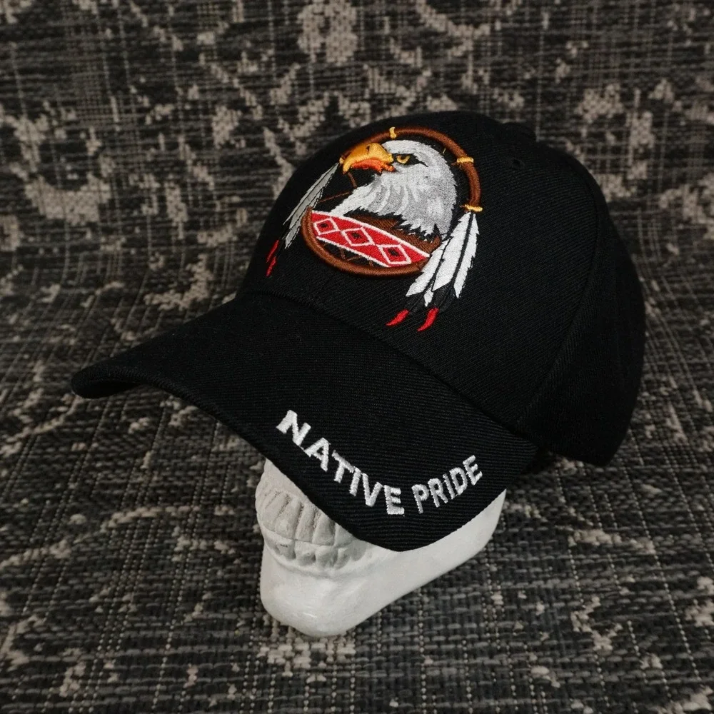 Native Pride Eagle Dreamcatcher Hat Black Baseball Cap BestCap Adjustable OSFM‎